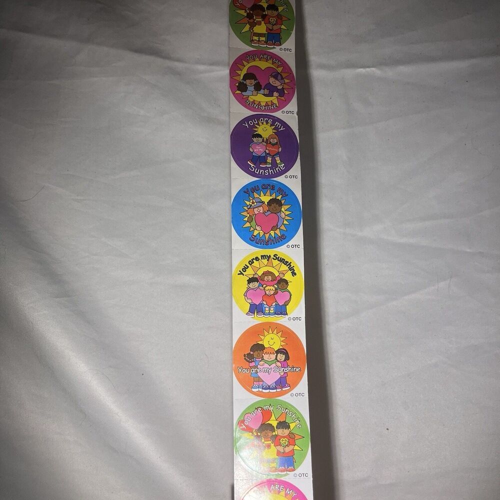 You Are My Sunshine OTC Roll Of Stickers Many Left. Multicolor Homeschool Kids